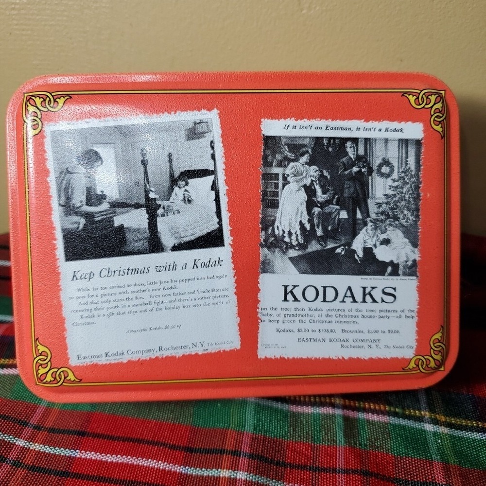 Kodak OS Memories Collection Holiday Commemorative Tin Red 1994 Vintage